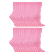 Ladies Plain Coloured Cotton Rich Dress Socks (Multipack Options)