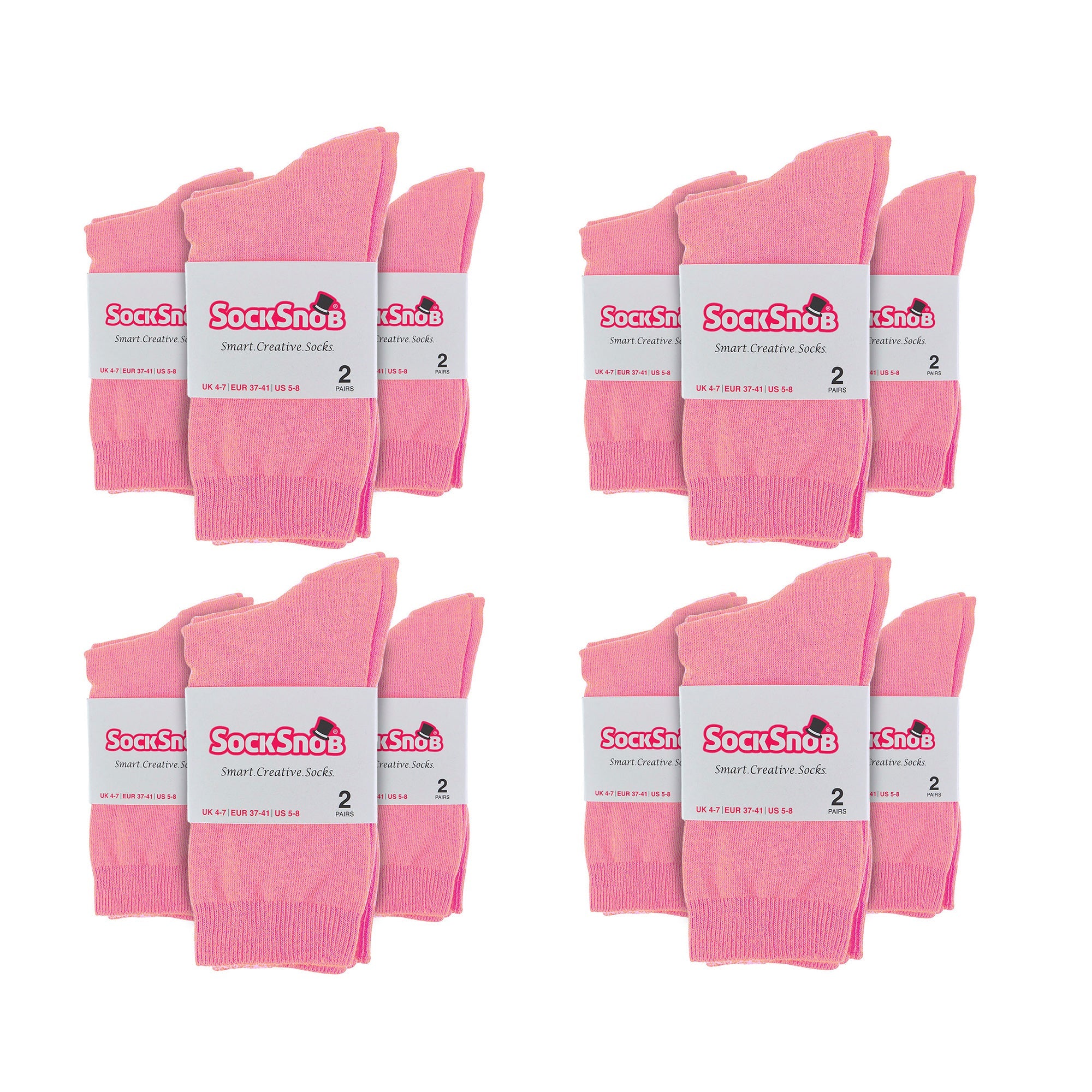 Ladies Plain Coloured Cotton Rich Dress Socks (Multipack Options)