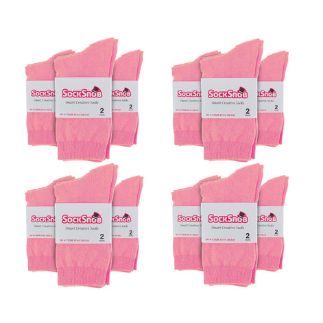 Ladies Plain Coloured Cotton Rich Dress Socks (Multipack Options)