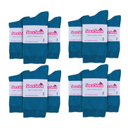 Ladies Plain Coloured Cotton Rich Dress Socks (Multipack Options)