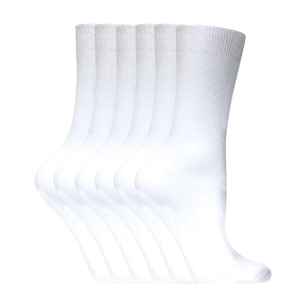 Ladies Plain Coloured Cotton Rich Dress Socks (Multipack Options)