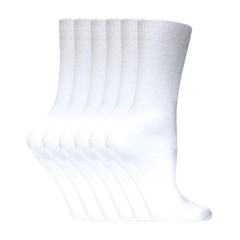 Ladies Plain Coloured Cotton Rich Dress Socks (Multipack Options)