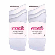 Ladies Plain Coloured Cotton Rich Dress Socks (Multipack Options)