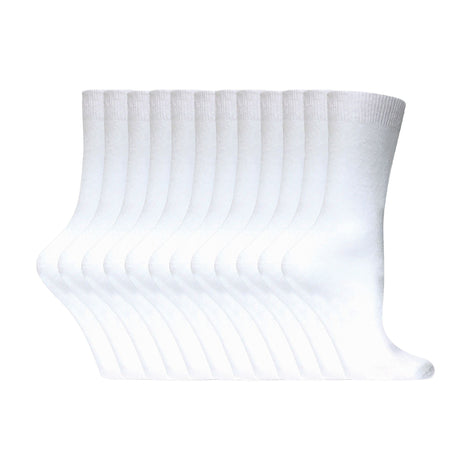 Ladies Plain Coloured Cotton Rich Dress Socks (Multipack Options)