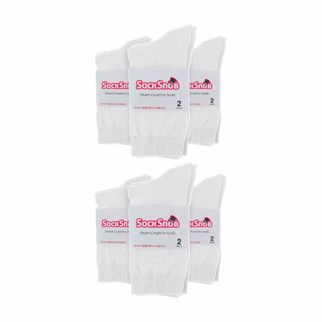 Ladies Plain Coloured Cotton Rich Dress Socks (Multipack Options)