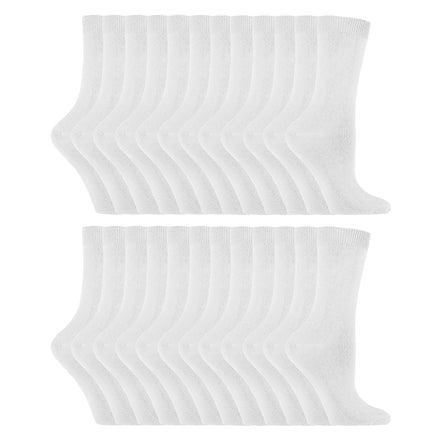 Ladies Plain Coloured Cotton Rich Dress Socks (Multipack Options)