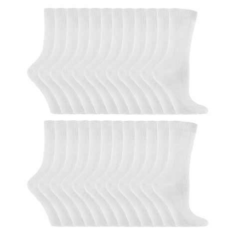 Ladies Plain Coloured Cotton Rich Dress Socks (Multipack Options)