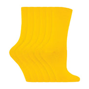 Ladies Plain Coloured Cotton Rich Dress Socks (Multipack Options)