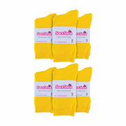 Ladies Plain Coloured Cotton Rich Dress Socks (Multipack Options)