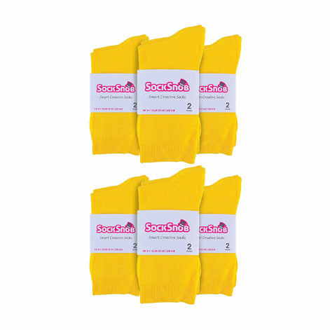 Ladies Plain Coloured Cotton Rich Dress Socks (Multipack Options)