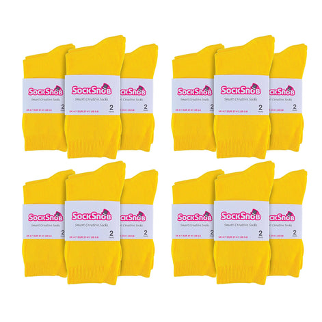 Ladies Plain Coloured Cotton Rich Dress Socks (Multipack Options)