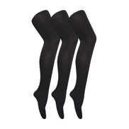 3 Pair Ladies Coloured Opaque 80 Denier Plain Block Colour Tights