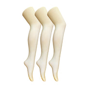 3 Pair Ladies Coloured Opaque 80 Denier Plain Block Colour Tights