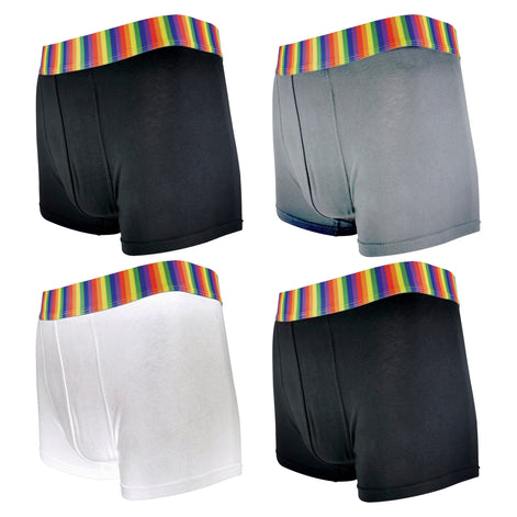 Mens Rainbow Socks & Boxers Set | 4 Pack Boxers & 3 Pack Striped Novelty Socks