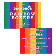Mens Rainbow Socks & Boxers Set | 4 Pack Boxers & 3 Pack Striped Novelty Socks