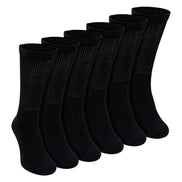 6 Pairs Mens Cotton Diabetic Socks - Soft Non Binding Everyday Comfort Socks