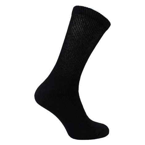 6 Pairs Mens Cotton Diabetic Socks - Soft Non Binding Everyday Comfort Socks