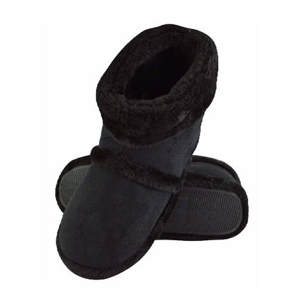 Mens Soft Plush Lined Memory Foam Slipper Booties (6 Sizes)