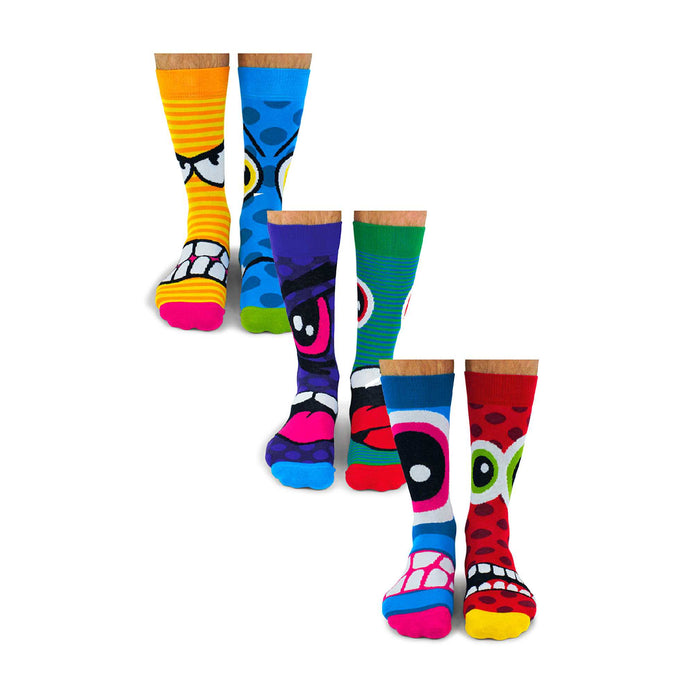 6 Pack Mens Stress Heads Novelty Odd Socks in Gift Box