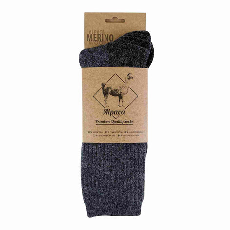 1 Pack Men's Alpaca Merino Wool Heavyweight Hiking Socks