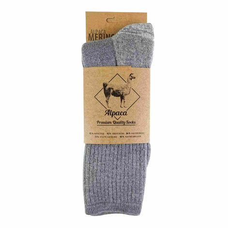 1 Pack Men's Alpaca Merino Wool Heavyweight Hiking Socks