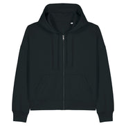 Organic Dropped Shoulder Zipped Hoodie: Women's