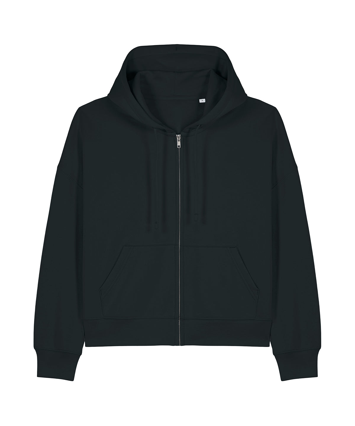 Organic Dropped Shoulder Zipped Hoodie: Women's