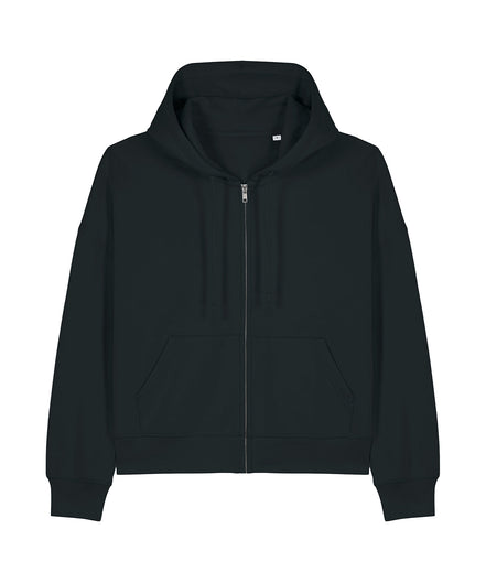 Organic Dropped Shoulder Zipped Hoodie: Women's