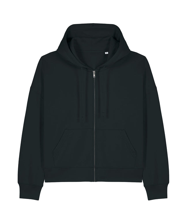 Organic Dropped Shoulder Zipped Hoodie: Women's