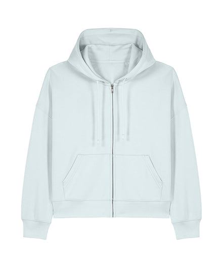 Organic Dropped Shoulder Zipped Hoodie: Women's