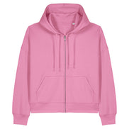 Organic Dropped Shoulder Zipped Hoodie: Women's