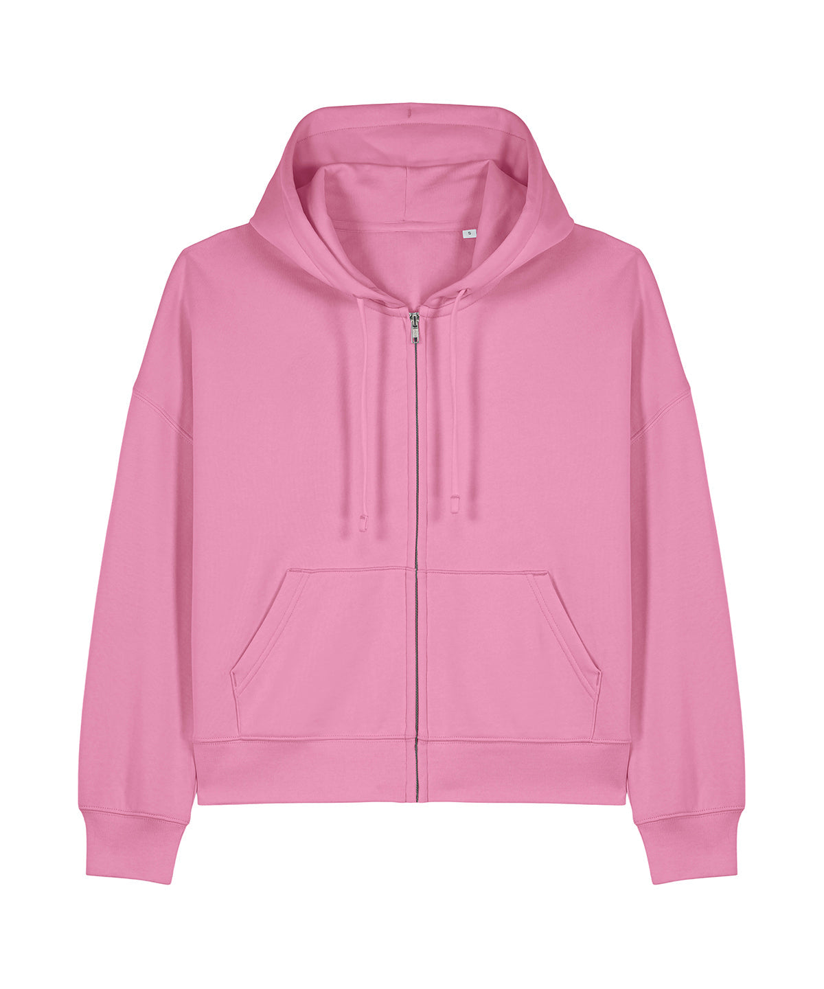 Organic Dropped Shoulder Zipped Hoodie: Women's