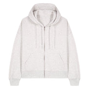 Organic Dropped Shoulder Zipped Hoodie: Women's