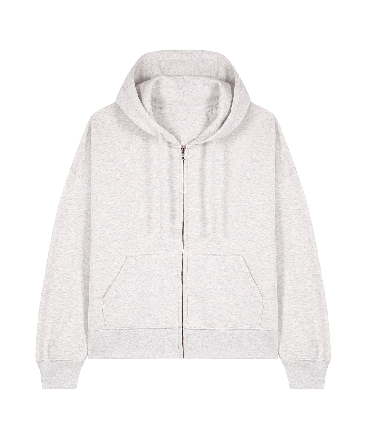 Organic Dropped Shoulder Zipped Hoodie: Women's