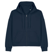 Organic Dropped Shoulder Zipped Hoodie: Women's