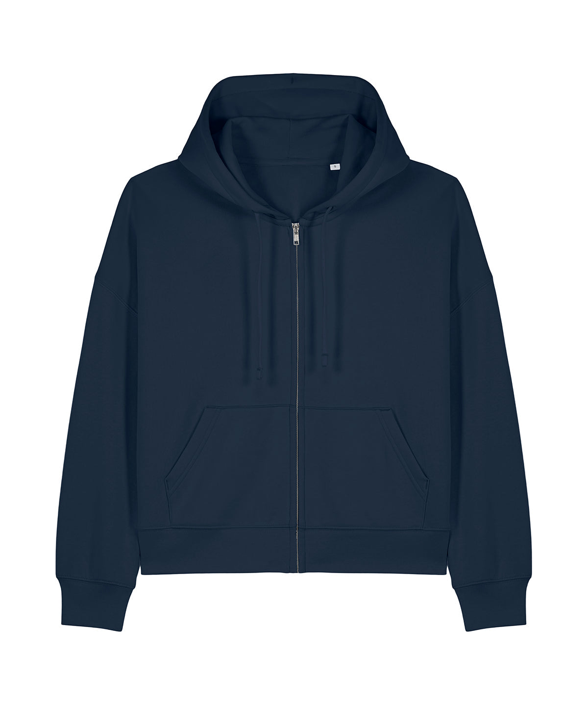 Organic Dropped Shoulder Zipped Hoodie: Women's