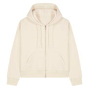 Organic Dropped Shoulder Zipped Hoodie: Women's