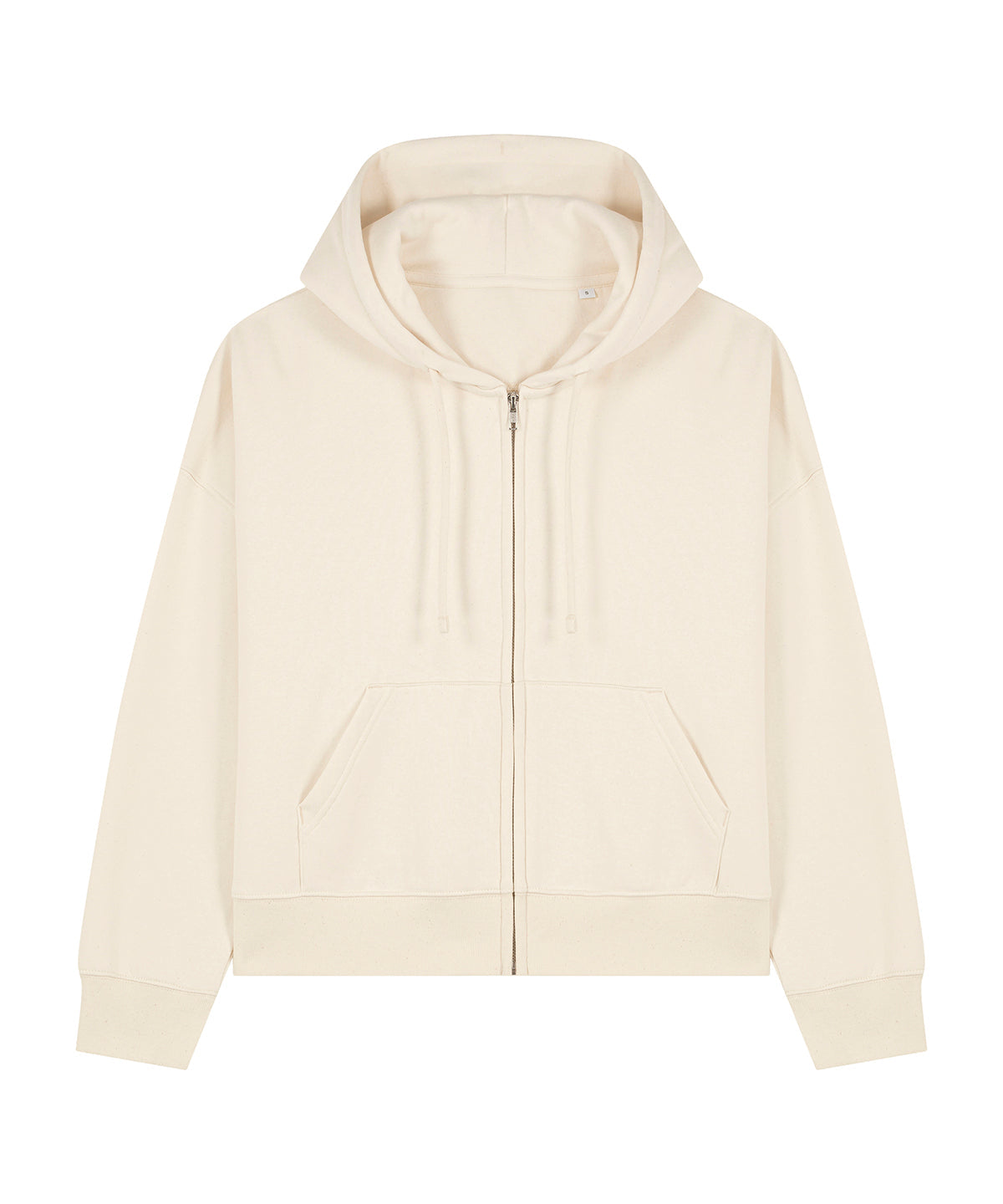 Organic Dropped Shoulder Zipped Hoodie: Women's