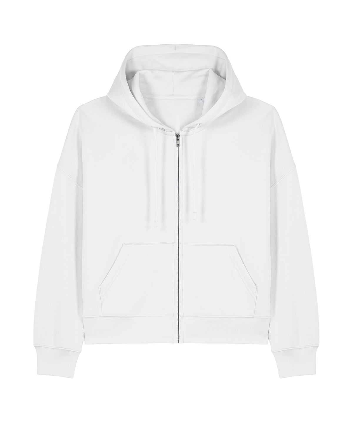 Organic Dropped Shoulder Zipped Hoodie: Women's