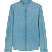 Organic Cotton Long Sleeve Denim Shirt: Mens