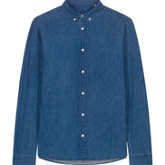 Organic Cotton Long Sleeve Denim Shirt: Mens