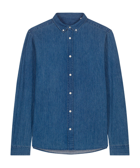 Organic Cotton Long Sleeve Denim Shirt: Mens