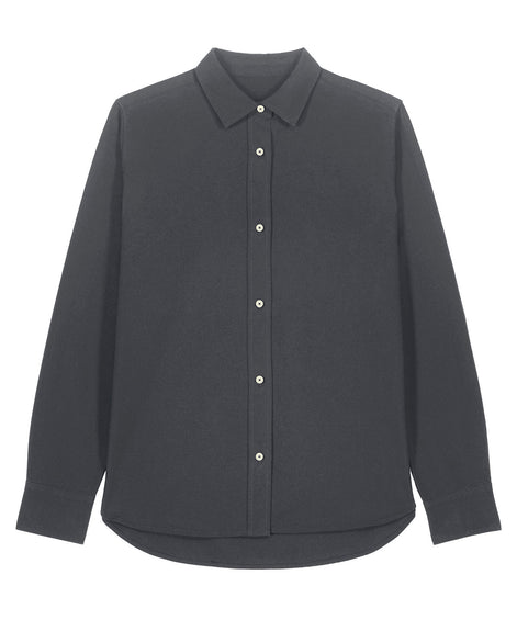 Organic Cotton Oxford Long Sleeve Shirt: Womens