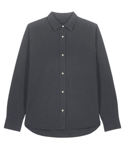 Organic Cotton Oxford Long Sleeve Shirt: Women's