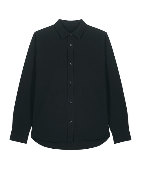 Organic Cotton Oxford Long Sleeve Shirt: Womens
