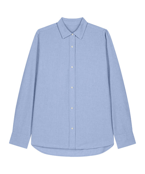 Organic Cotton Oxford Long Sleeve Shirt: Womens