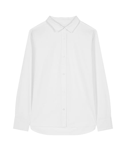Organic Cotton Oxford Long Sleeve Shirt: Women's