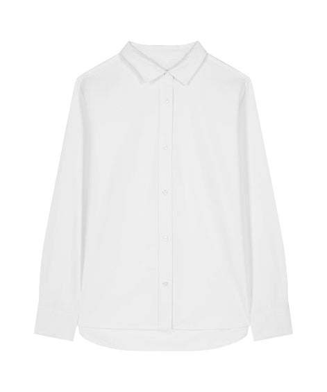Organic Cotton Oxford Long Sleeve Shirt: Womens
