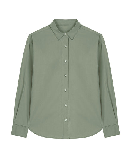 Organic Poplin Long Sleeve Shirt: Men's