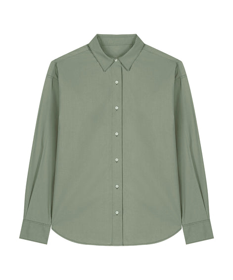 Organic Poplin Long Sleeve Shirt: Mens
